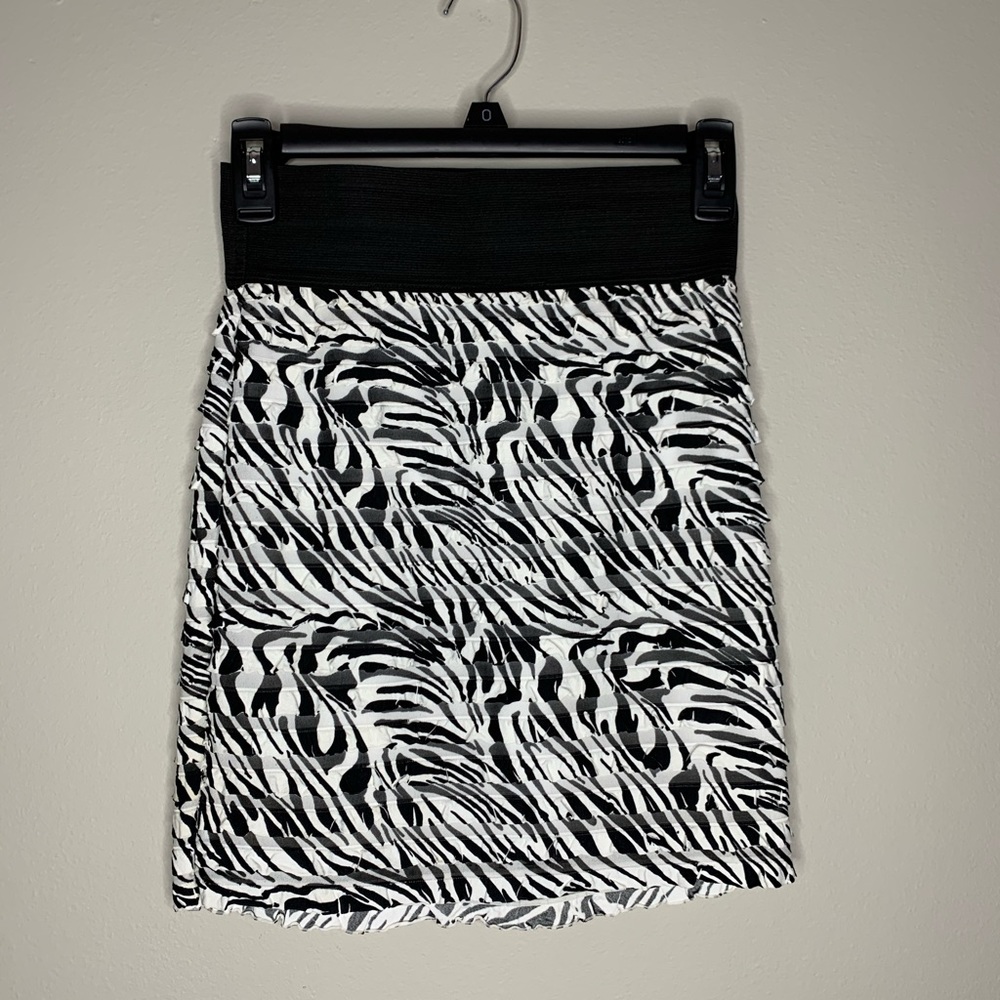 y2k‎ zebra mini skirt